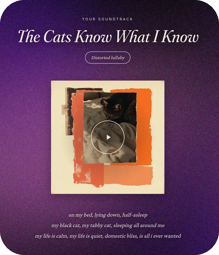 Soundtrack of Your Life, example card